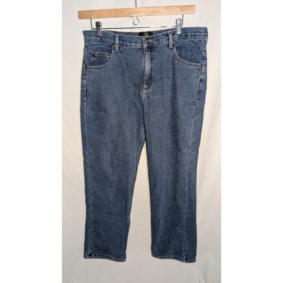 Redhead Mens Fleece Lined Straight Leg Jeans Bass Pro Hunting Camping 36W 30L - Picture 1 of 5